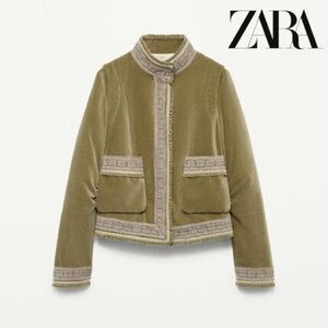 ZARA VELVET JACKET THE ITEM ZARA WOMAN NWT SIZE SMALL